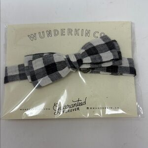 Wunderking Co Black and White Checkered Bow Tie